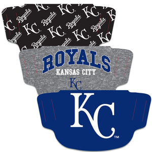 Kansas City Royals Fan Mask Adult Face Covering - 3 Pack