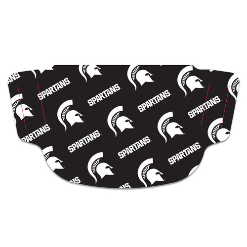 Michigan State Spartans Black Fan Mask Adult Face Covering