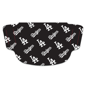 Los Angeles Dodgers Black Fan Mask Adult Face Covering