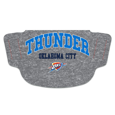 Oklahoma City Thunder Gray Fan Mask Adult Face Covering