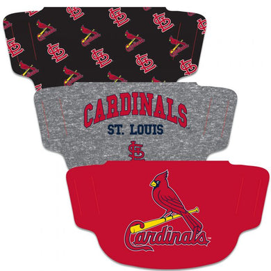 St. Louis Cardinals Fan Mask Adult Face Covering - 3 Pack