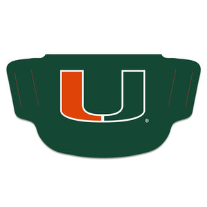 Miami Hurricanes Fan Mask Adult Face Covering