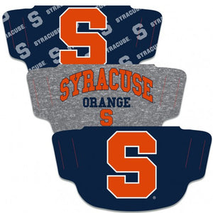 Syracuse Orange Fan Mask Adult Face Covering 3-Pack
