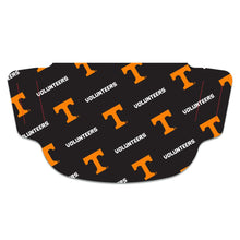 Tennessee Volunteers Black Fan Mask Adult Face Covering