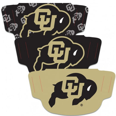 Colorado Buffaloes Fan Mask Adult Face Covering 3-Pack