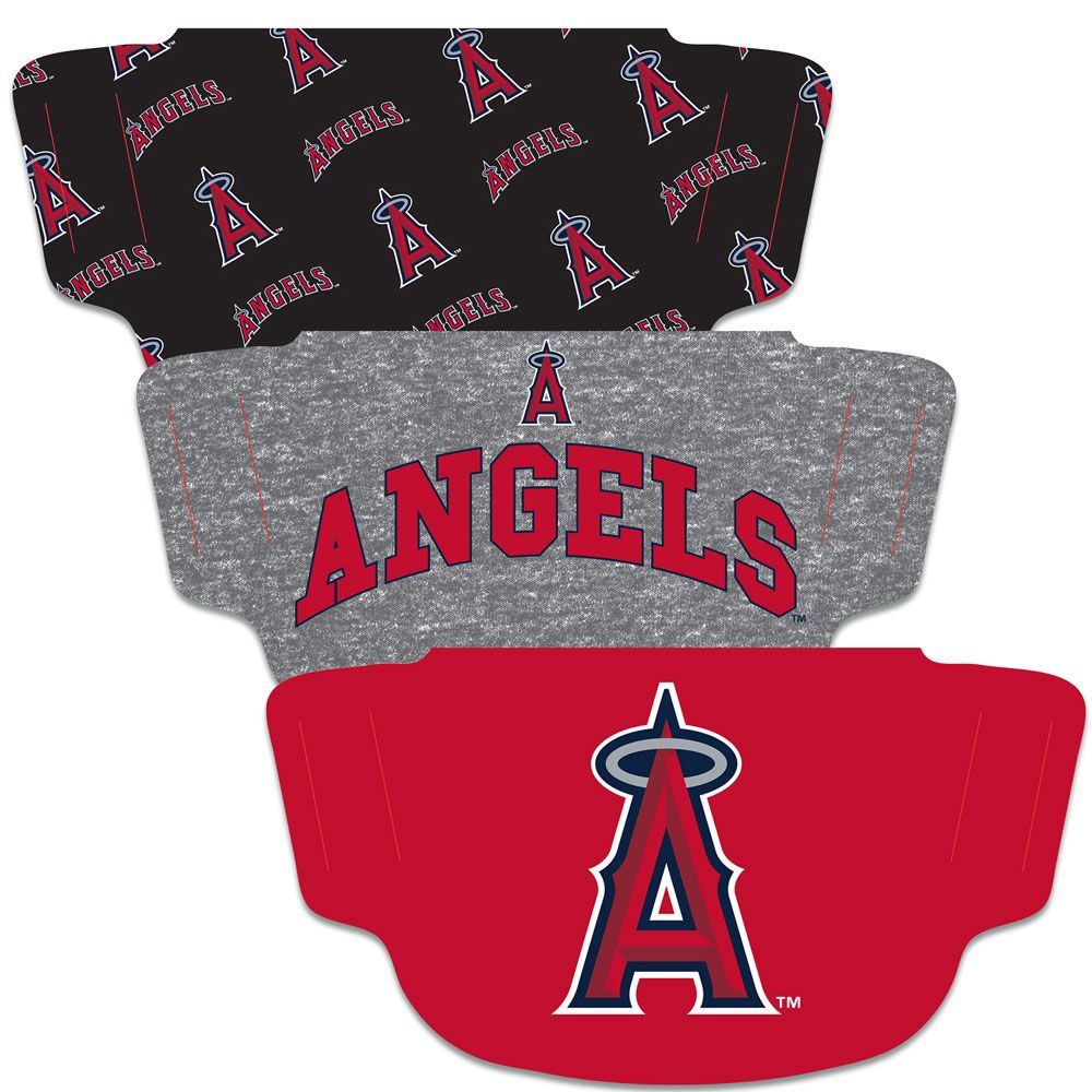 Los Angeles Angels Fan Mask Adult Face Covering - 3 Pack