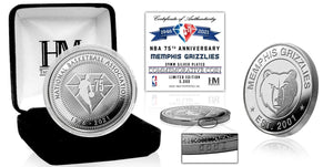 Memphis Grizzlies NBA 75th Anniversary Silver Mint Coin