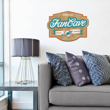 Miami Dolphins 3D Fan Cave Wood Sign