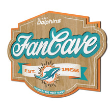 Miami Dolphins 3D Fan Cave Wood Sign