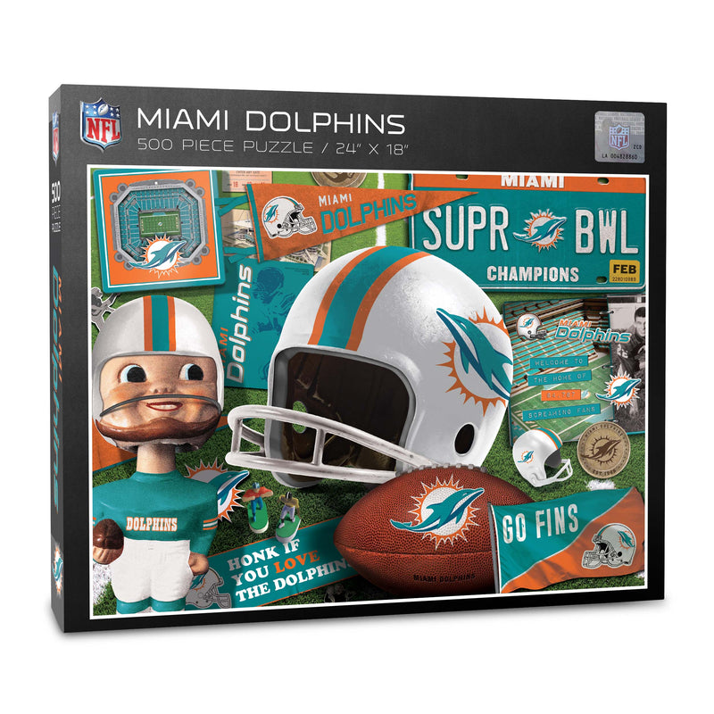 Miami Dolphins Retro Series Puzzle – Sports Fanz