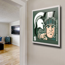 Michigan State Spartans 3D Logo Series Wall Art - 12"x12"