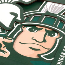 Michigan State Spartans 3D Logo Series Wall Art - 12"x12"