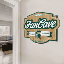 Michigan State Spartans 3D Fan Cave Wood Sign