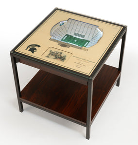 Michigan State Spartans 25 Layer Lighted StadiumView End Table