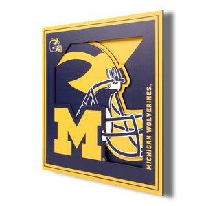 Michigan Wolverines 3D Logo Series Wall Art - 12"x12"