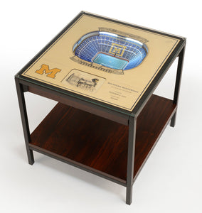 Michigan Wolverines 25 Layer Lighted StadiumView End Table