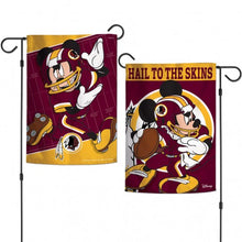 Washington Redskins Mickey Mouse Hail To The Skins Double Sided Garden Flag