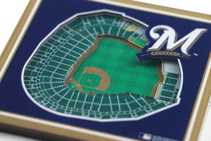 Milwaukee Brewers 3D StadiumViews Coaster Set