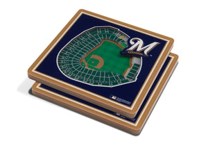 Milwaukee Brewers 3D StadiumViews Coaster Set