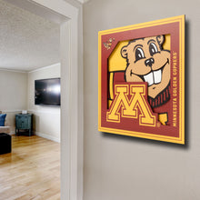 Minnesota Golden Gophers 3D Logo Series Wall Art - 12"x12"