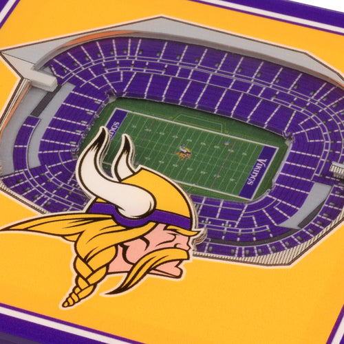 Minnesota Vikings 3D StadiumViews Coaster Set