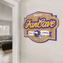 Minnesota Vikings 3D Fan Cave Wood Sign