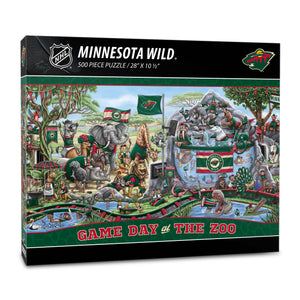 Minnesota Wild Game Day At The Zoo 500 Piece Puzzle