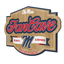 Mississippi Rebels 3D Fan Cave Wood Sign