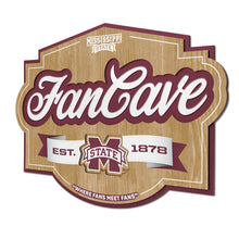 Mississippi State Bulldogs 3D Fan Cave Wood Sign