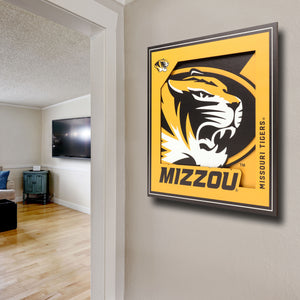 Missouri Tigers 3D Logo Series Wall Art - 12"x12"