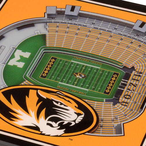 Missouri Tigers 3D StadiumViews Coaster Set