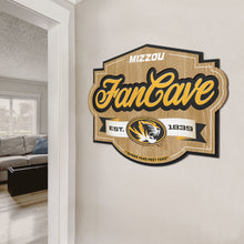 Missouri Tigers 3D Fan Cave Wood Sign