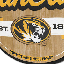 Missouri Tigers 3D Fan Cave Wood Sign