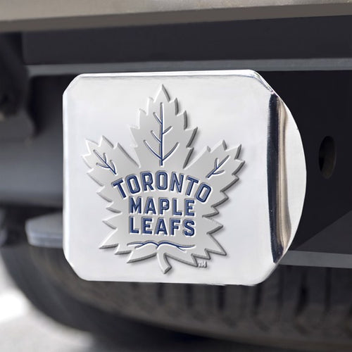Toronto Maple Leafs Color Emblem On Chrome Hitch Cover