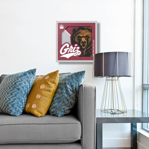Montana Grizzlies 3D Logo Series Wall Art - 12