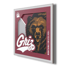 Montana Grizzlies 3D Logo Series Wall Art - 12"x12"