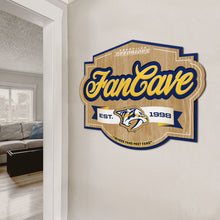 Nashville Predators 3D Fan Cave Wood Sign