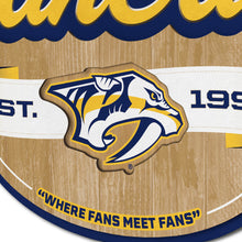 Nashville Predators 3D Fan Cave Wood Sign