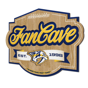 Nashville Predators 3D Fan Cave Wood Sign