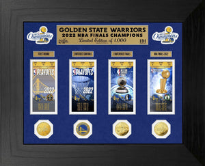 Golden State Warriors 2021/22 NBA Champions Deluxe Gold Coin & Ticket Collection