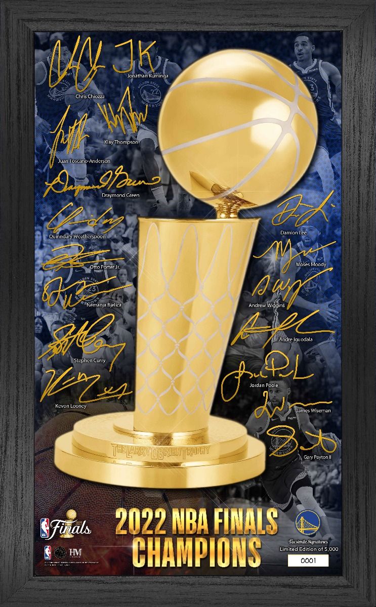 NBA Golden State Warriors 2017 NBA Champion Trophy Art Poster