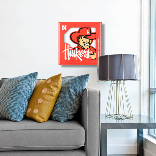Nebraska Cornhuskers 3D Logo Series Wall Art - 12