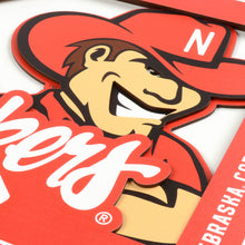 Nebraska Cornhuskers 3D Logo Series Wall Art - 12"x12"