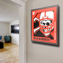 Nebraska Cornhuskers Blackshirt 3D Logo Series Wall Art - 12"x12"