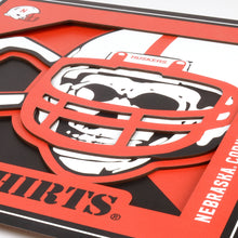 Nebraska Cornhuskers Blackshirt 3D Logo Series Wall Art - 12"x12"