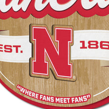 Nebraska Cornhuskers 3D Fan Cave Wood Sign
