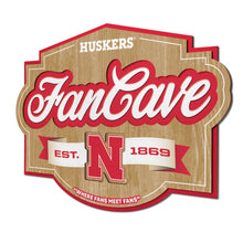 Nebraska Cornhuskers 3D Fan Cave Wood Sign