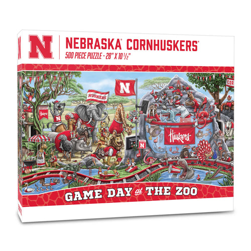 Nebraska Cornhuskers Game Day At The Zoo 500 Piece Puzzle