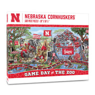 Nebraska Cornhuskers Game Day At The Zoo 500 Piece Puzzle