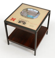 Nebraska Cornhuskers 25 Layer Lighted StadiumView End Table